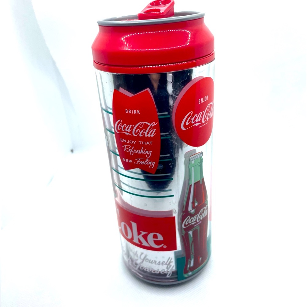 Cool Gear Coca-Cola Double Insulated Can Tumbler Sipper 16 oz -Rare Find